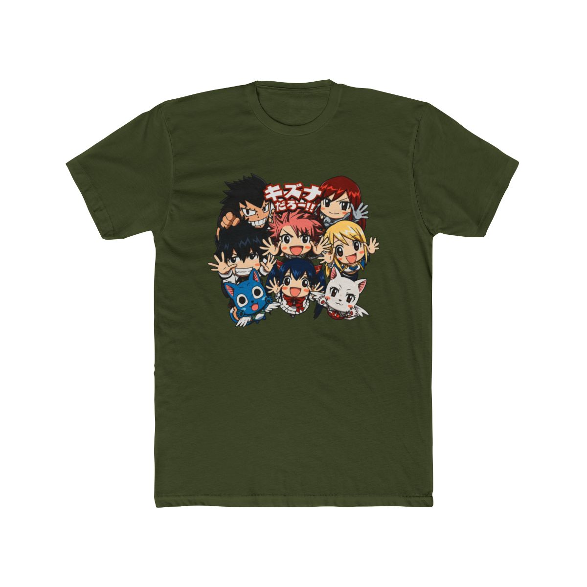 Fairy Tail Anime T Shirt White size Medium Chibi Happy Lucy Natsu Gray Erza - alternate angle 4, merchandise