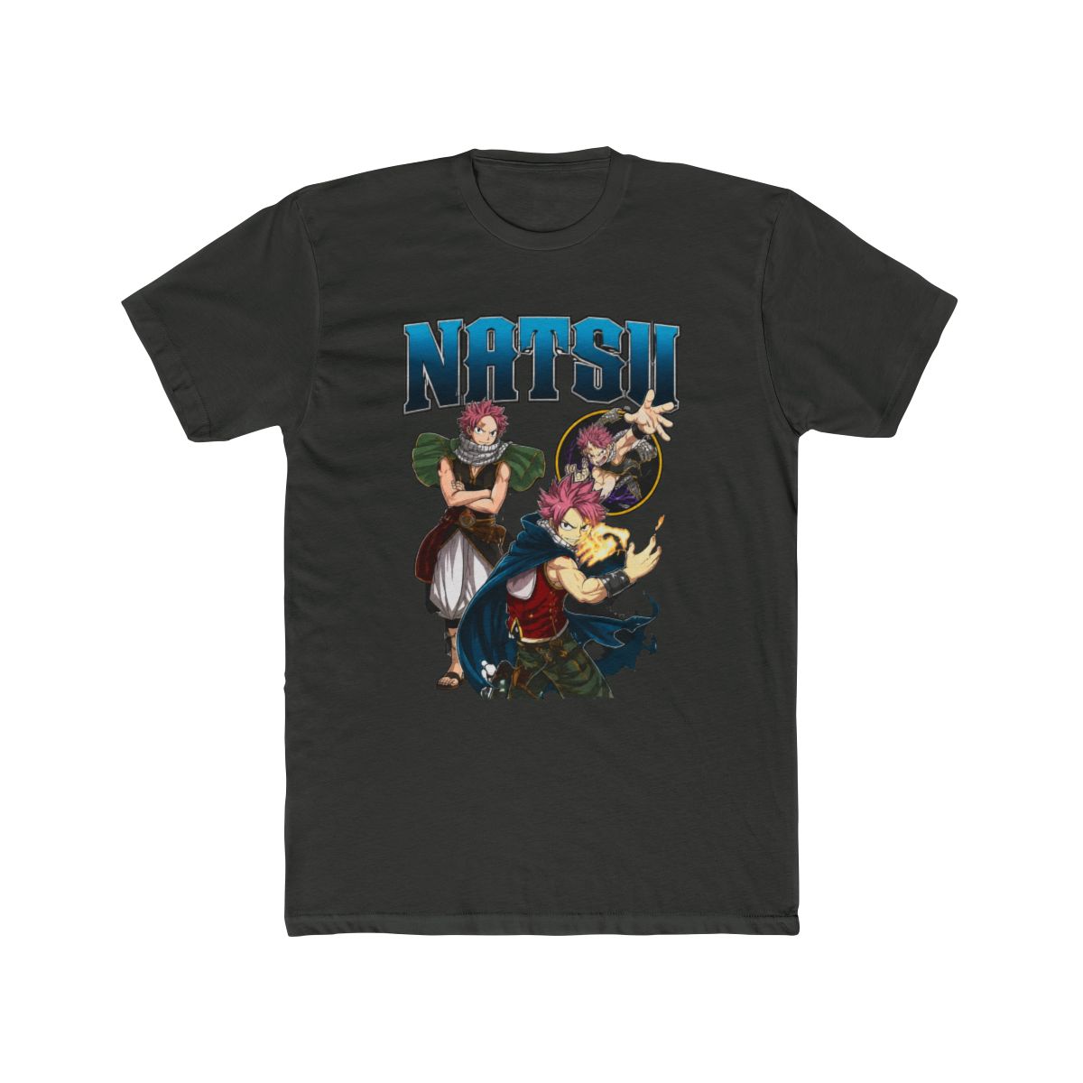 Fairy Tail Natsu Multi Pose Big & Tall T Shirt - alternate angle 5, merchandise