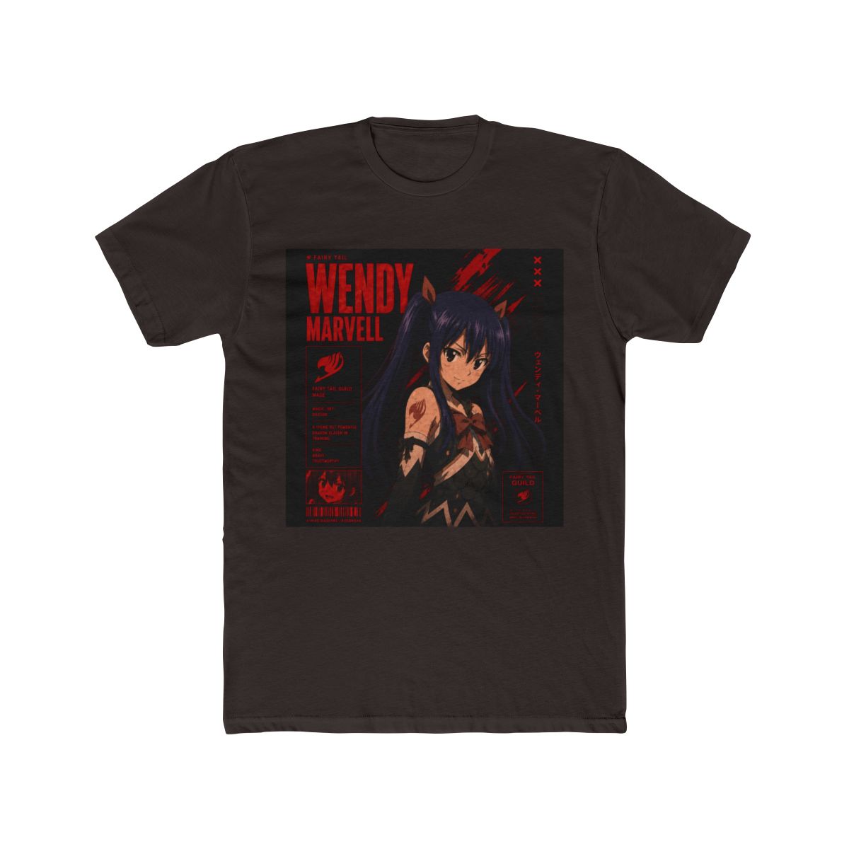 Fairy Tail Wendy Character Profile T Shirt - alternate angle 3, merchandise