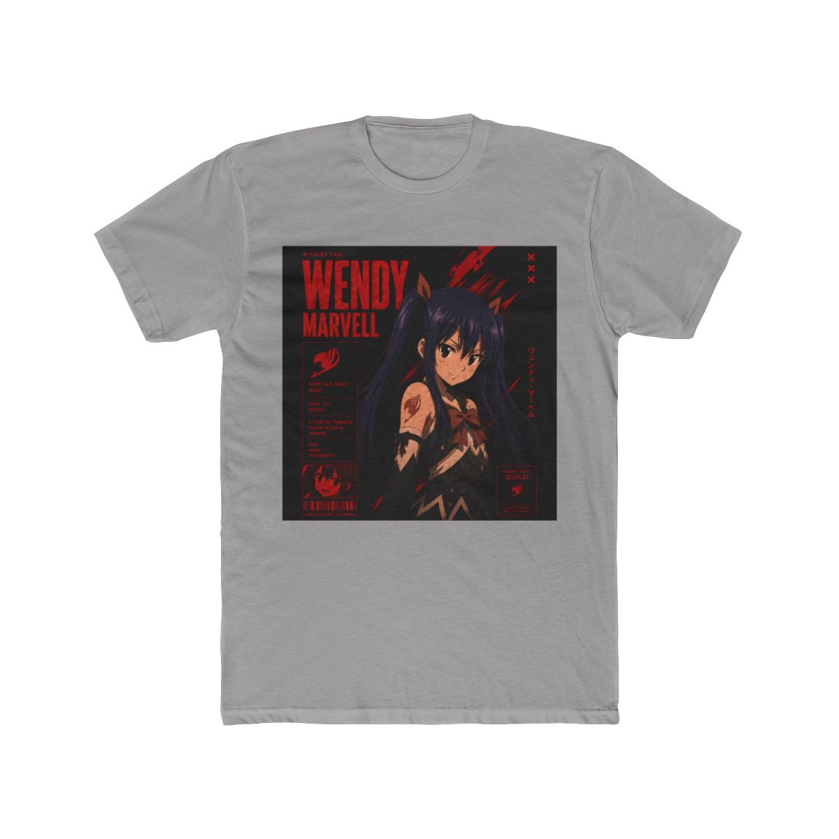 Fairy Tail Wendy Character Profile T Shirt - alternate angle 2, merchandise